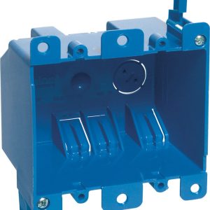 Carlon 25 cu in Rectangle PVC 2 gang Outlet Box Blue