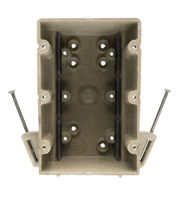 Allied Moulded 46 cu in Rectangle Fiberglass 3 gang Switch Box Beige