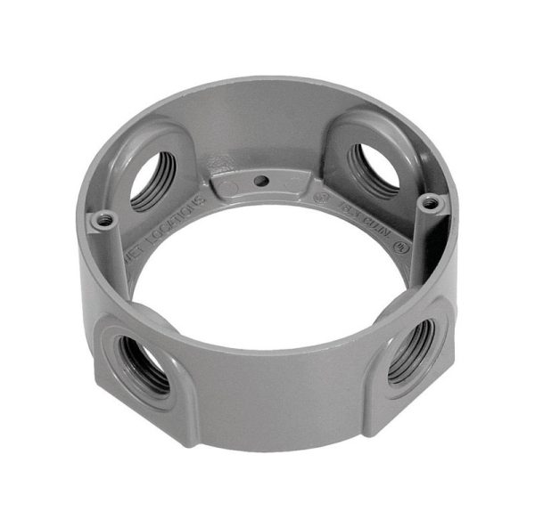 Sigma Engineered Solutions New Work 16.5 cu in Round Metallic Extension Ring Gray
