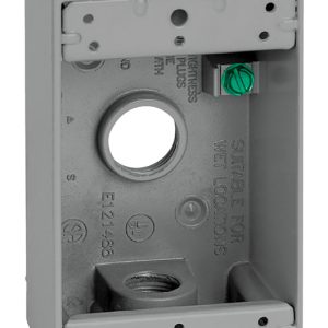 Sigma Engineered Solutions New Work 18.3 cu in Rectangle Metallic 1 gang Weatherproof Box Gray