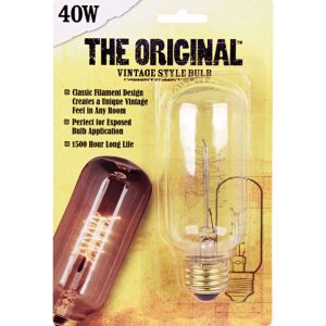 Feit Electric The Original 40 W T14 Vintage Incandescent Bulb E26 (Medium) Soft White 1 pk