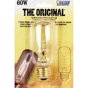 Feit Electric The Original 60 W T12 Vintage Incandescent Bulb E26 (Medium) Soft White 1 pk