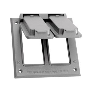 Sigma Engineered Solutions Square Metal 2 gang GFCI Cover