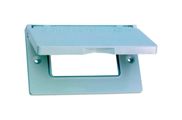 Sigma Engineered Solutions Rectangle Metal 1 gang Horizontal GFCI Cover