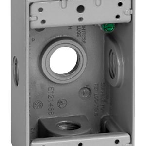 Sigma Engineered Solutions New Work 18.3 cu in Rectangle Metallic 1 gang Weatherproof Box Gray