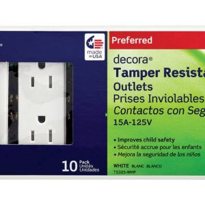 Leviton Decora 15 amps 125 V Duplex White Outlet 5-15R 10 pk