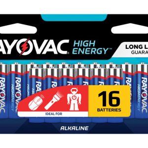 Rayovac High Energy AA Alkaline Batteries 16 pk Carded