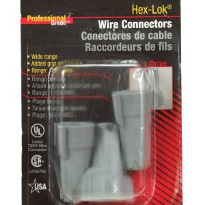 Gardner Bender Hex-Lok 14-6 Ga. Copper Wire Wire Connector Gray 3 pk