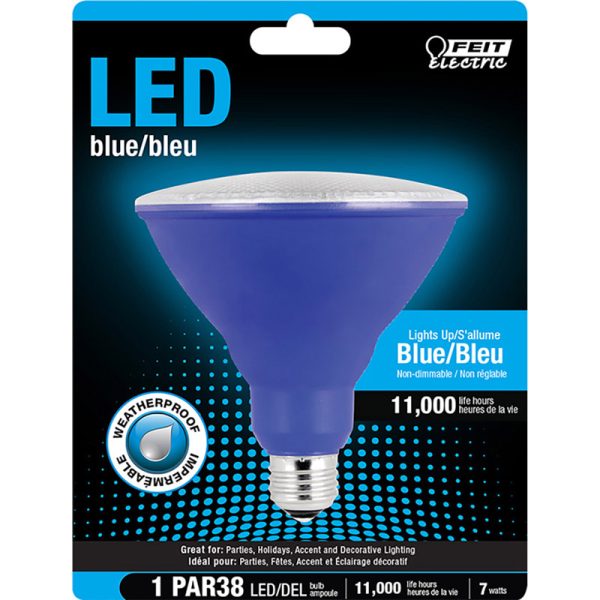 Feit Electric PAR38 E26 (Medium) LED Bulb Blue 40 Watt Equivalence 1 pk