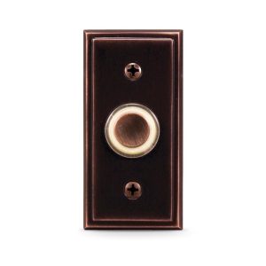Heath Zenith Oil Rubbed Bronze Metal Wired Pushbutton Doorbell