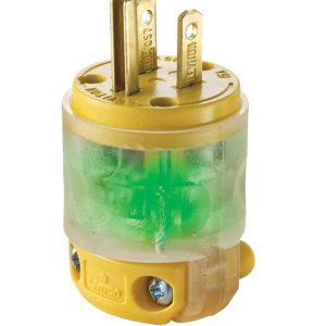 Leviton Commercial and Residential Vinyl Straight Blade Plug 5-15P 18-12 AWG 2 Pole 3 Wire