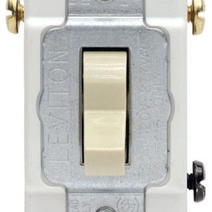 Leviton 20 amps Three Pole Toggle AC Quiet Switch Light Almond 1 pk