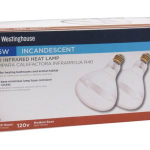 Westinghouse 125 W R40 Heat Lamp Incandescent Light Bulb Medium Base Clear 2 pk