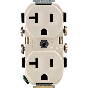 Leviton 20 amps 125 V Duplex Light Almond Outlet 5-20R 1 pk
