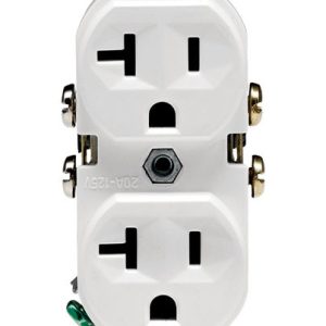 Leviton 20 amps 125 V Duplex White Outlet 5-20R 1 pk