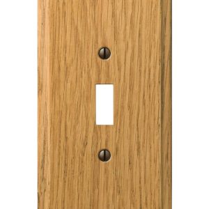 Amerelle Contemporary Brown 1 gang Wood Toggle Wall Plate 1 pk