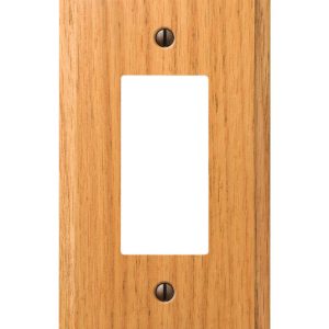 Amerelle Contemporary Brown 1 gang Wood Rocker Wall Plate 1 pk