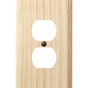 Amerelle Contemporary Unfinished Beige 1 gang Wood Duplex Outlet Wall Plate 1 pk