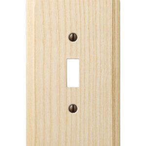 Amerelle Contemporary Unfinished Beige 1 gang Wood Toggle Wall Plate 1 pk