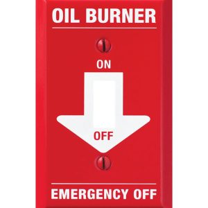 Amerelle Pro Red 1 gang Stamped Steel Toggle Oil Burner Wall Plate 1 pk