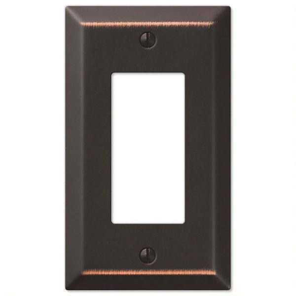 Amerelle Century Aged Bronze Bronze 1 gang Stamped Steel Rocker Wall Plate 1 pk