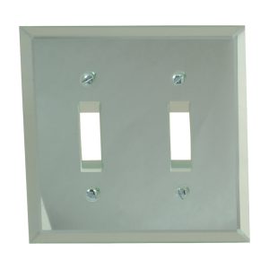 Amerelle Mirror Clear 2 gang Acrylic Toggle Wall Plate 1 pk
