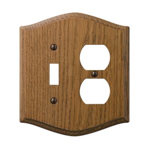Amerelle Country Brown 2 gang Wood Duplex/Toggle Wall Plate 1 pk