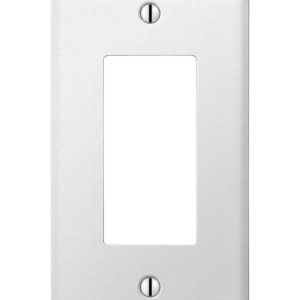 Amerelle Contractor White 1 gang Stamped Steel Rocker Wall Plate 1 pk