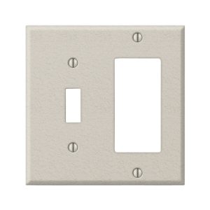Amerelle Contractor Metallic 2 gang Steel Rocker/Toggle Wall Plate 1 pk