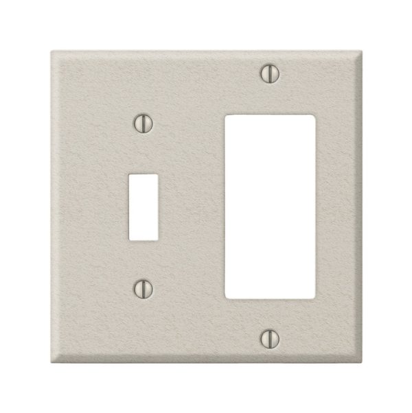 Amerelle Contractor Metallic 2 gang Steel Rocker/Toggle Wall Plate 1 pk