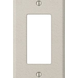 Amerelle Contractor Metallic 1 gang Stamped Steel Rocker/Toggle Wall Plate 1 pk