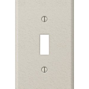 Amerelle Contractor Metallic 1 gang Stamped Steel Toggle Wall Plate 1 pk