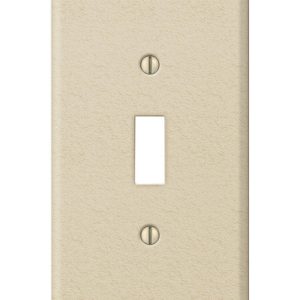 Amerelle Contractor Ivory 1 gang Stamped Steel Toggle Wall Plate 1 pk