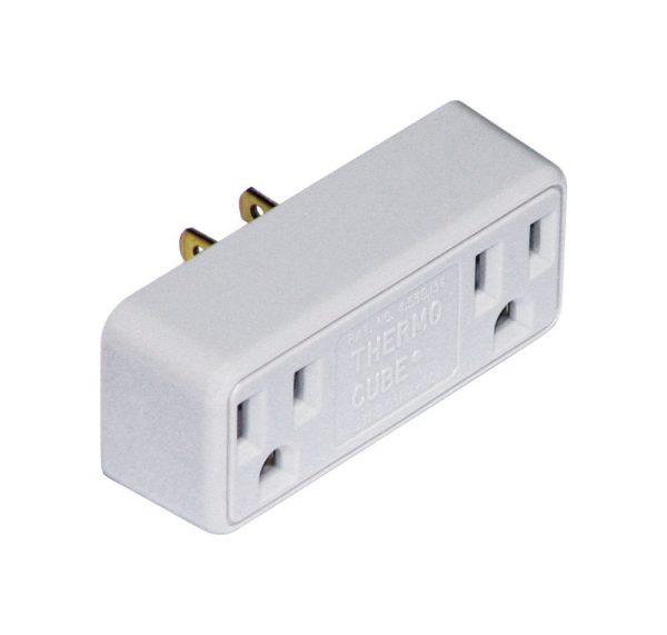Thermocube Non-Polarized 2 outlets Outlet Converter Surge Protection 1 pk