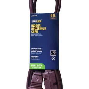 Projex Indoor 6 ft. L Brown Extension Cord 16/2 SPT-2