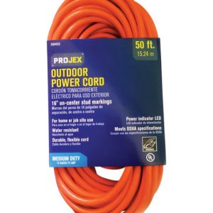 Projex Outdoor 50 ft. L Orange Extension Cord 14/3 SJTW