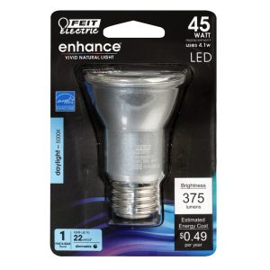 Feit Electric Enhance PAR16 E26 (Medium) LED Bulb Daylight 45 Watt Equivalence 1 pk