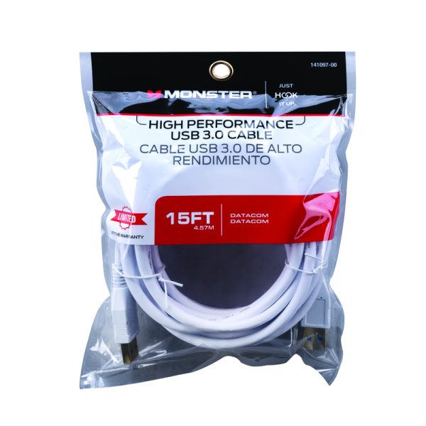 Monster Just Hook It Up 15 ft. L USB Cable