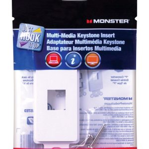 Monster Just Hook It Up White 1 gang Plastic Keystone Wall Plate 1 pk