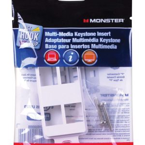 Monster Just Hook It Up White 4 gang Plastic Keystone Wall Plate 1 pk