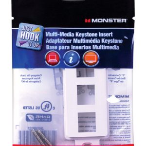 Monster Just Hook It Up White 3 gang Plastic Keystone Wall Plate 1 pk