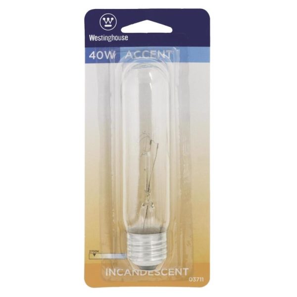 Westinghouse 40 W T10 Tubular Incandescent Bulb E26 (Medium) White 1 pk