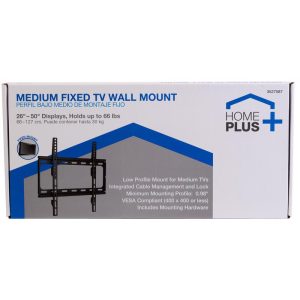 Home Plus 26 in to 50 in. 66 lb. cap. Super Thin Fixed TV Wall Mount