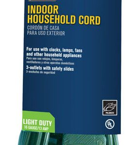 Projex Indoor 15 ft. L Green Extension Cord 16/2 SPT-2