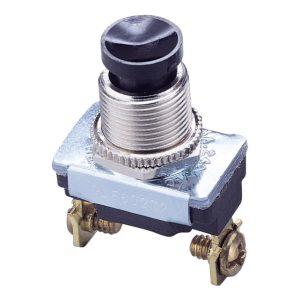Gardner Bender 6 amps Push Button Momentary Switch Black 1 pk