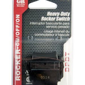 Gardner Bender Double Pole Rocker Switch Black 1 pk