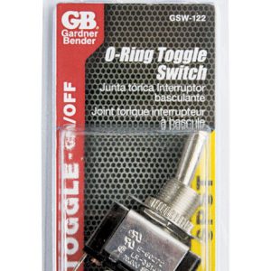 Gardner Bender 21 amps Toggle O-Ring Switch Black/Silver 1 pk