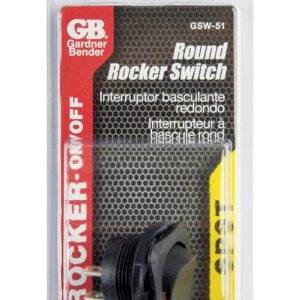 Gardner Bender 16 amps Rocker Switch Black/Red 1 pk