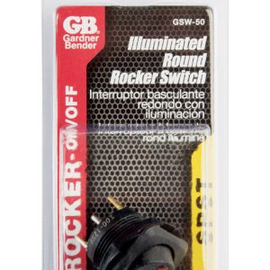 Gardner Bender 16 amps Rocker Switch Black 1 pk
