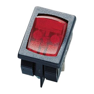 Gardner Bender 10 amps Rocker Switch Black/Red 1 pk